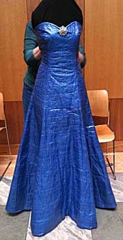tarp and duck tape gown